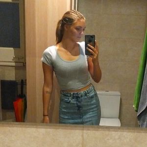 Brandy Melville Gray Crop Top